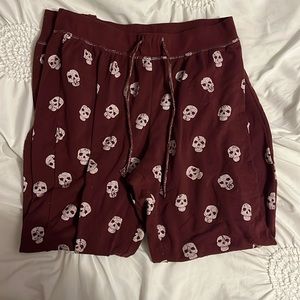 2 pajama pants. One skull pattern and the other Victoria’s Secret camouflage